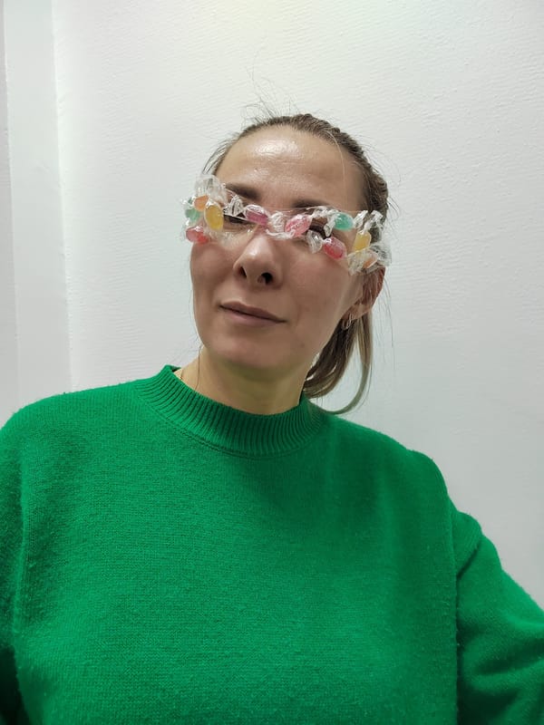Woman creates candy glasses for #EyewearEssentials challenge in Votkinsk