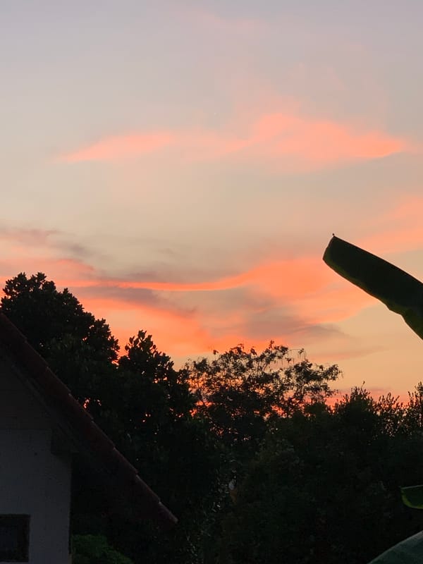 Colorful twilight sky observed in บ้านบางรักษ์, Thailand