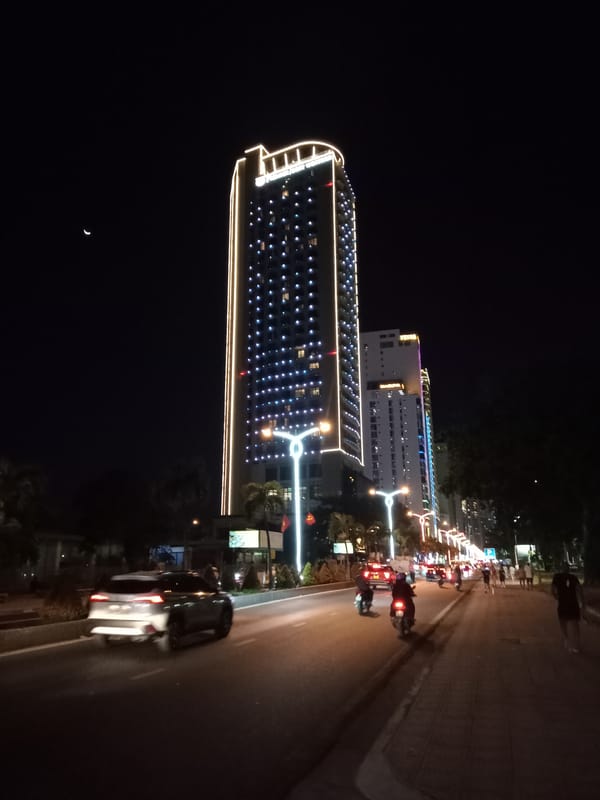 Nha Trang nightlife scenes documented across bustling commercial districts