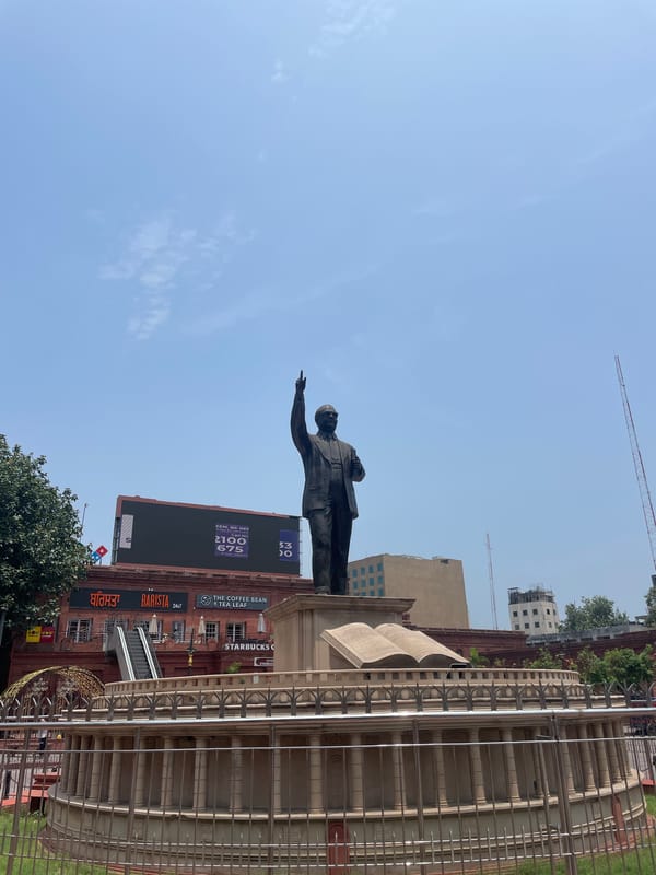 Statues, gurdwaras, and street scenes around central Amritsar