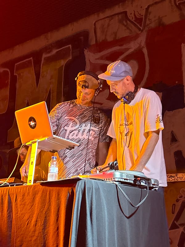 Barcelona night out: DJs, skaters, and a crowd under open skies