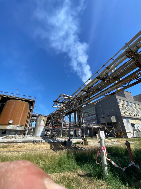 Inside a sprawling industrial complex in Police, Poland