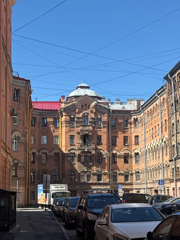 Historic Saint Petersburg streetscapes on a sunny June morning