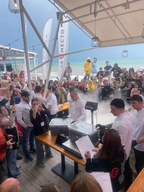 Large outdoor cooking demonstration draws crowds in Sochi, Russia