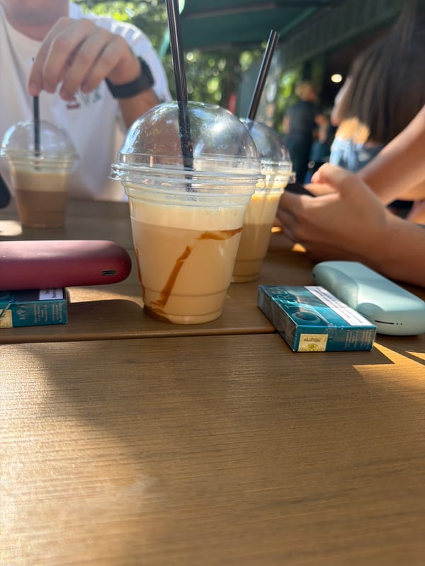 Park cafe afternoon with canal boats in Haskovo
