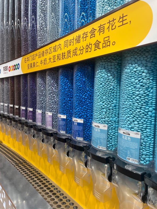 Morning crowds visit M&M's World store in Shanghai