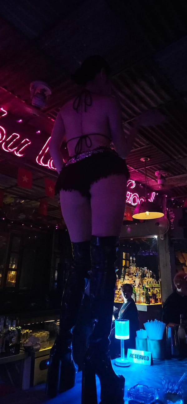 Bar dancer performs at Nha Trang nightclub