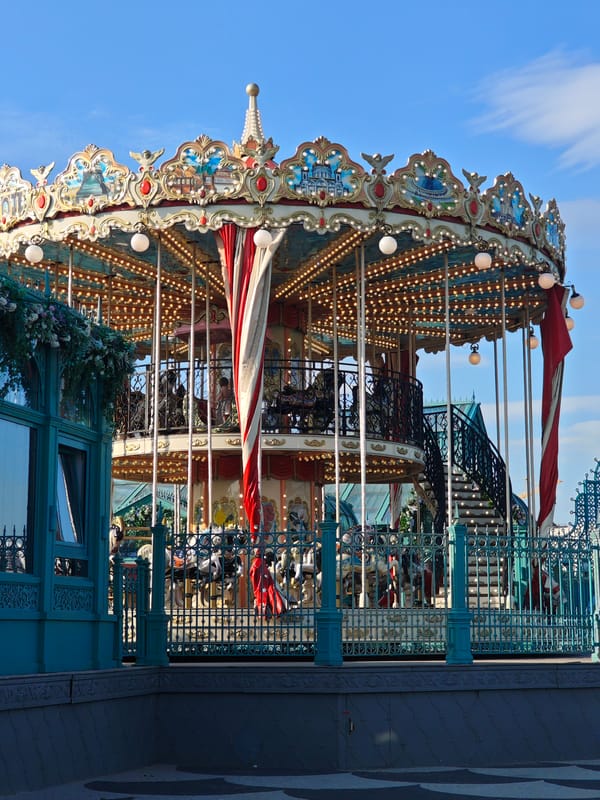 Vintage fair and carousel at Gorky Park, Moscow