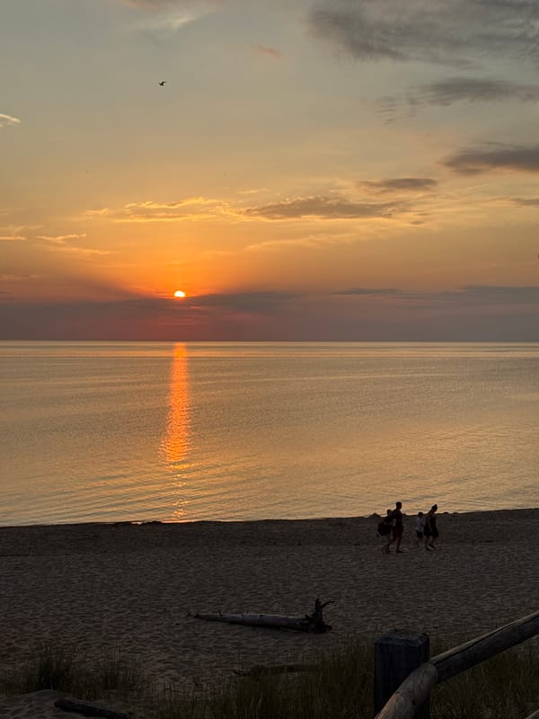 Baltic sunset walk on the Carnikava shoreline