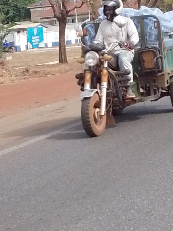 Morning motorcycle and tricycle traffic observed in Tamale