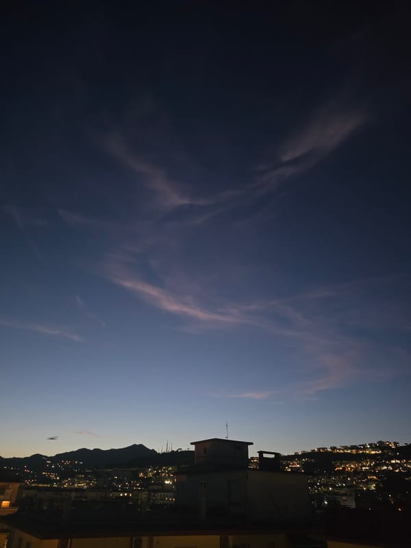 Twilight captures document Salerno's urban landscape transition to night
