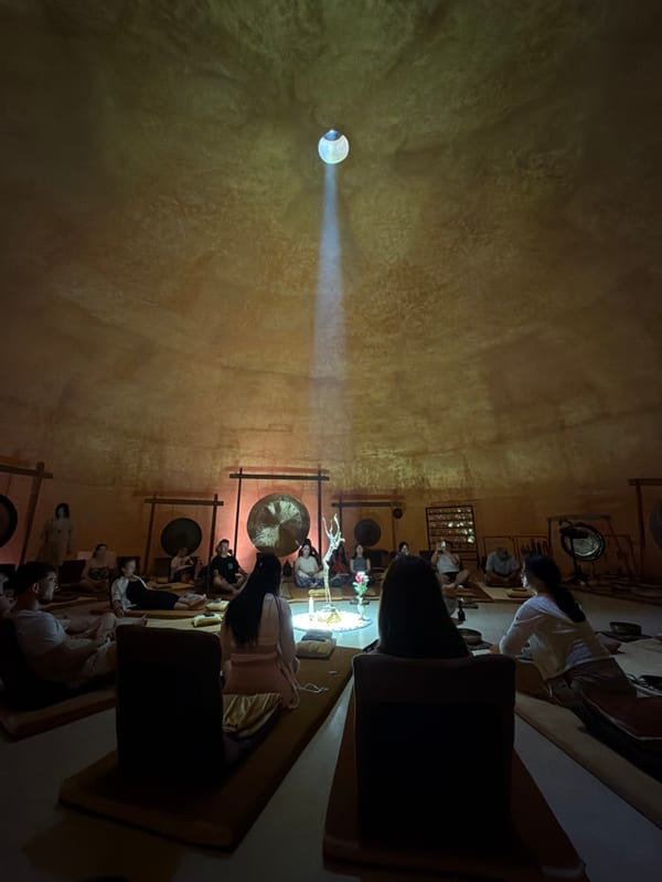 Wellness retreat activities documented in Mengwi, Indonesia