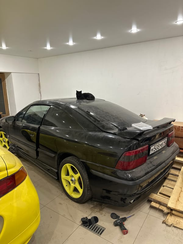 Black car spotted in Kursk garage with regional plates