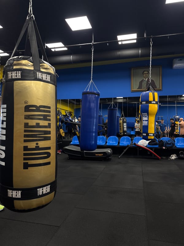 Morning workout session captured at Sofia boxing gym
