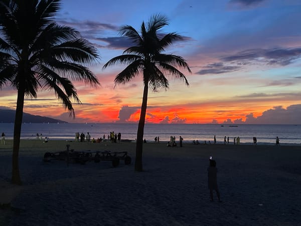 Sunset hour at My Khe Beach, Da Nang