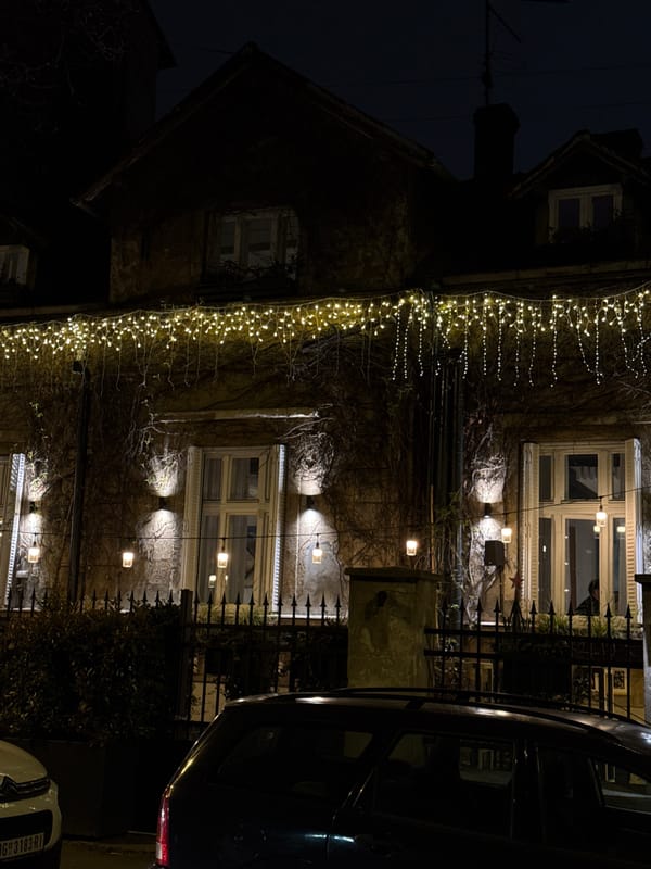 Belgrade streets illuminated with decorative lighting during evening hours