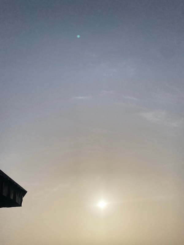 Hazy sunrise observed in Rido, Nigeria