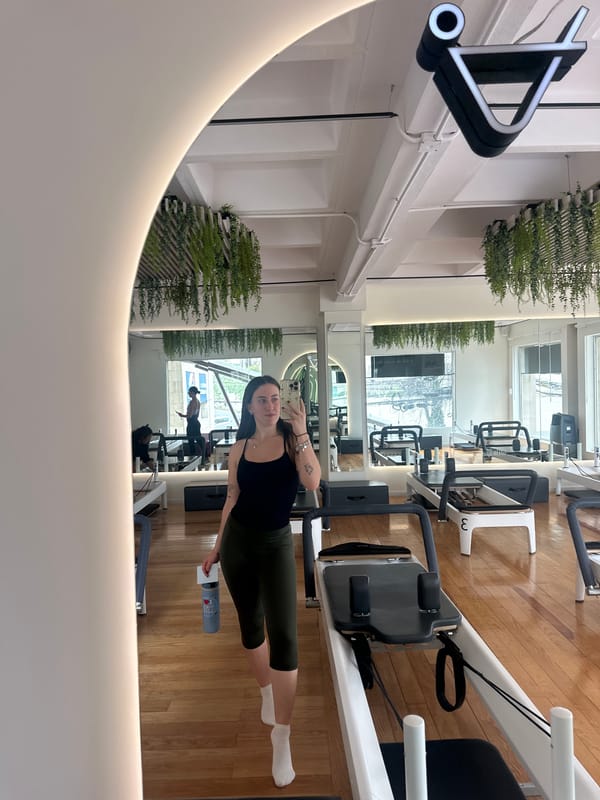 Women Document Pilates Session Through Selfies in Mexico Studio