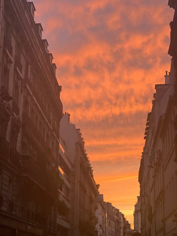 Evening scenes captured in Paris: sunset architecture, jazz quartet