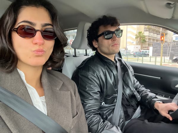 Two people spotted inside car in Ibiza, Spain