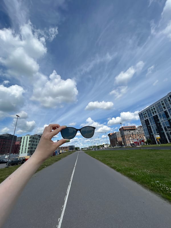 Sunny summer morning out and about in Saint Petersburg