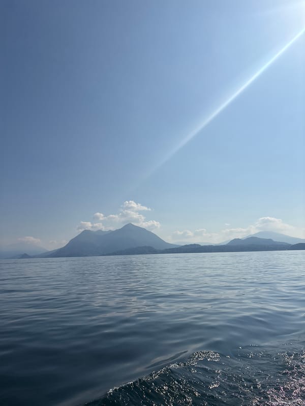 Morning boat ride captured on Italian lake near Binda