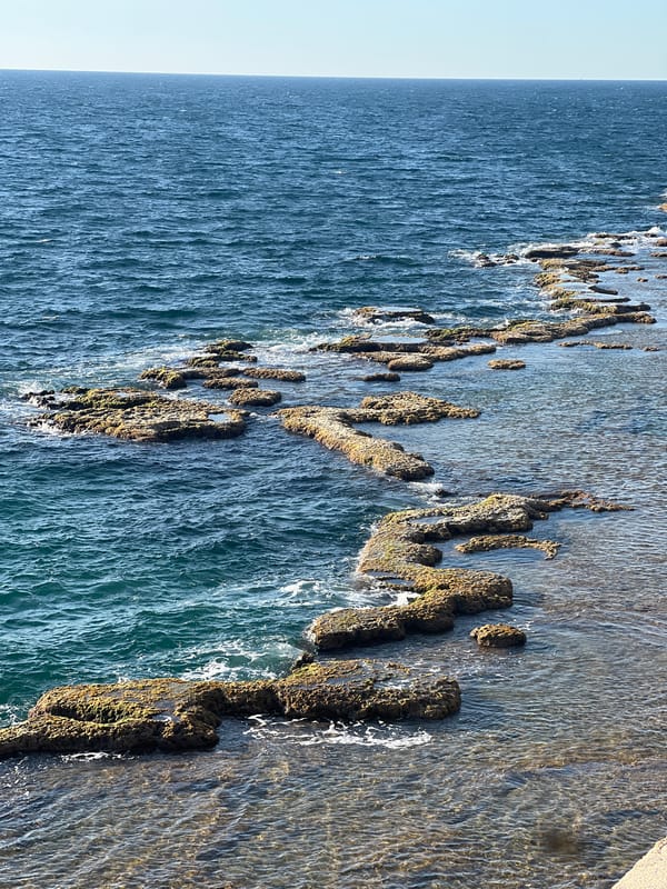 Mediterranean coastal scenes documented in historic Acre, Israel