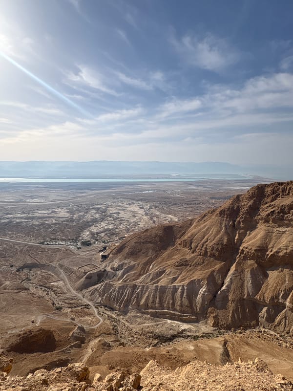 Aerial view captures ancient Masada fortress in Israel
