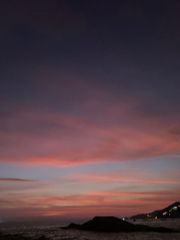 Twilight colors captured over Patong Beach coastline