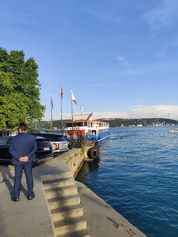 Afternoon boat activity and waterfront life in Sarıyer, Turkey