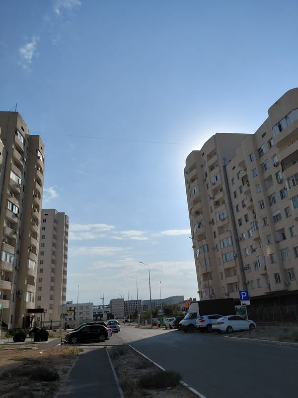 Midday street and interior scenes across Aktau, Kazakhstan