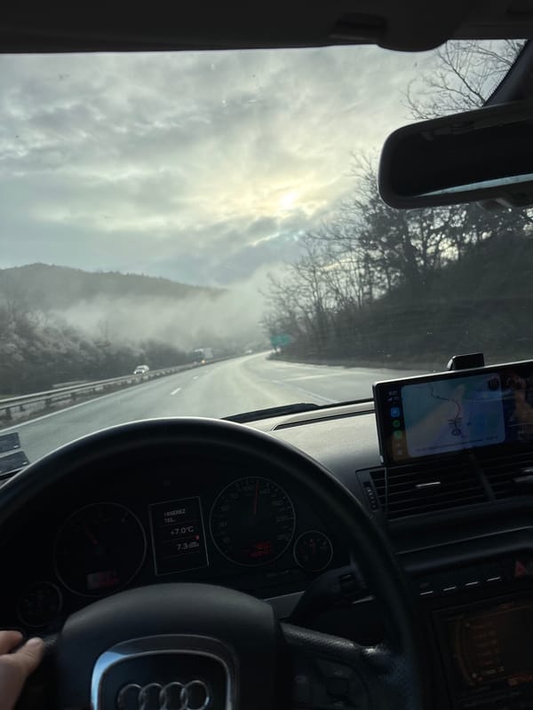 Early morning drive through Razliv, Bulgaria