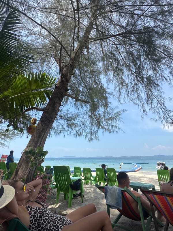 Morning beach relaxation scene captured in Pa Khlok, Thailand