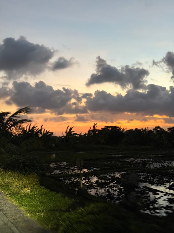 Twilight colors observed over North Kuta, Indonesia