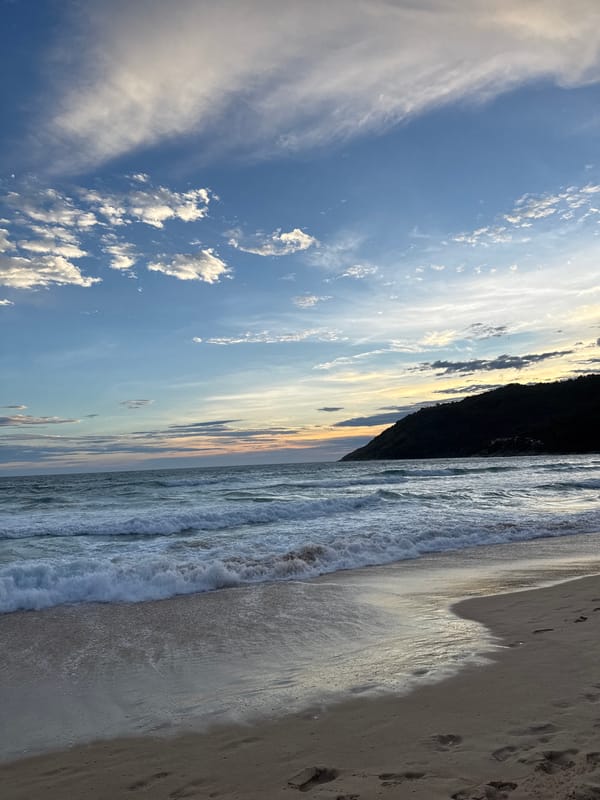 Casual beach day documented at Rawai, Thailand
