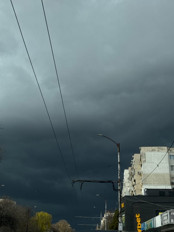 Overcast skies and child in sunroof captured in Sofia