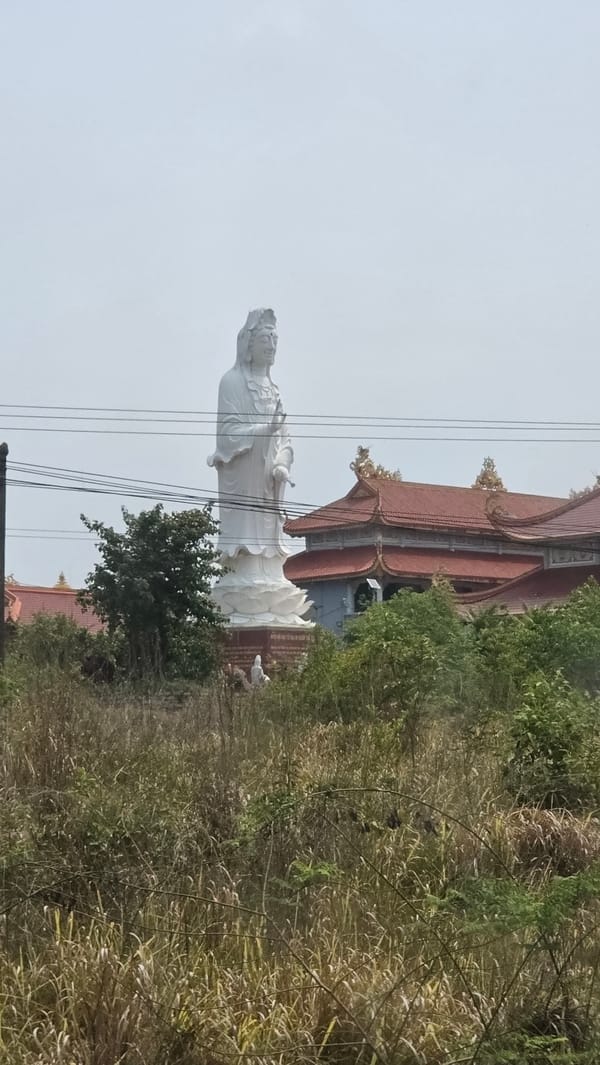 White goddess statue spotted in Đăk La, Vietnam