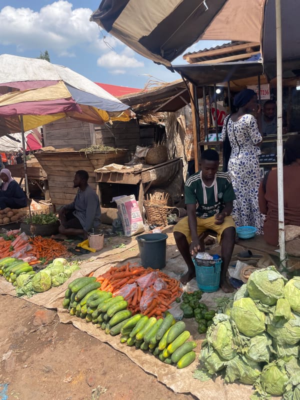 Urban marketplace activity documented across multiple street scenes