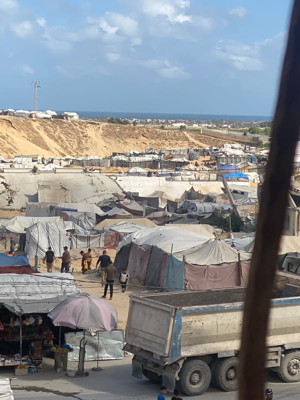Construction work continues near Khan Yunis refugee camp