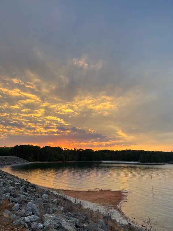 Sunset captured at Lake Lanier from multiple vantage points