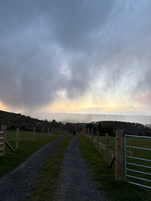 Rural gravel road documented in Shrewsbury countryside
