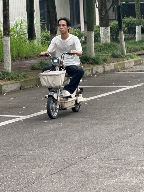 Electric scooter riders spotted on Jiangjin streets Monday morning