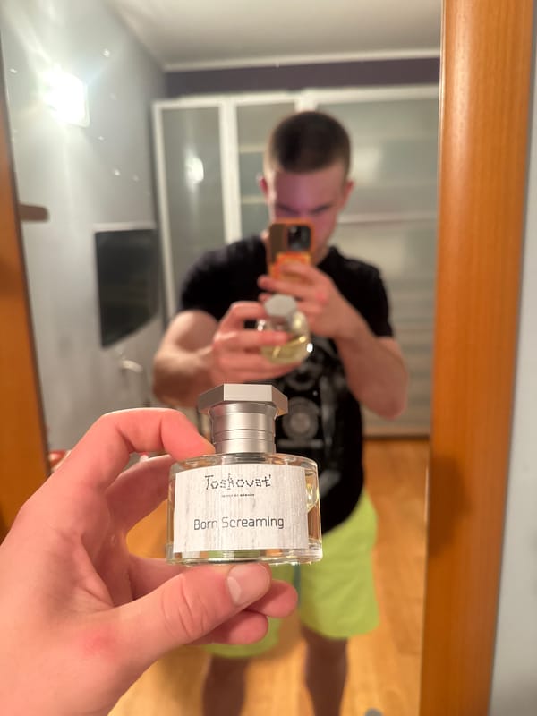 Person spotted among luxury items in Milan indoor location