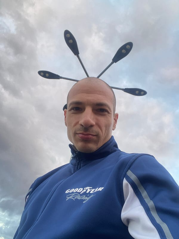 Goodyear jacket and a Pleven sunset, July evening