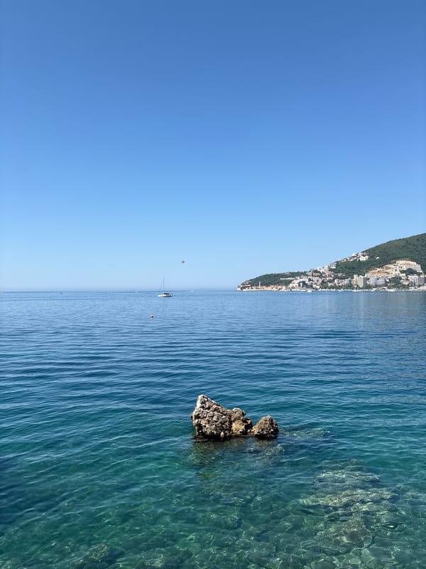 Clear summer morning on the Adriatic coast, Budva