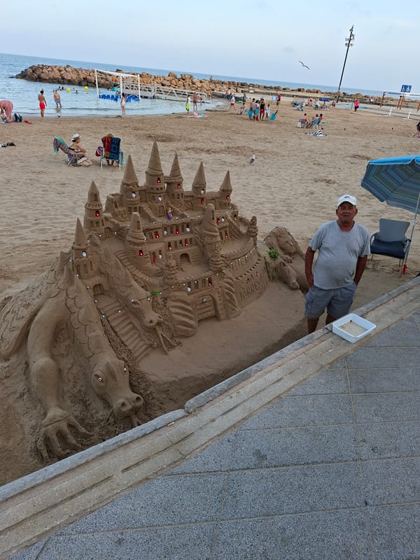 Torrevieja's beachfront promenade on a summer evening