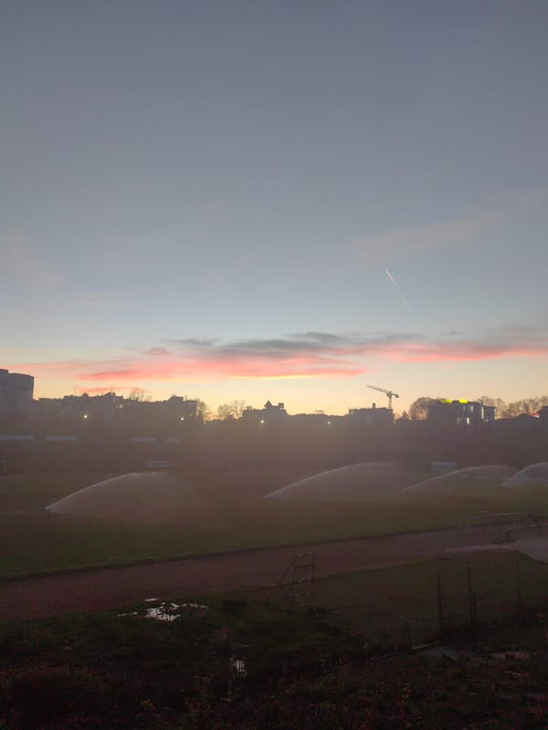 Evening scenes documented across Sofia including soccer match, urban views
