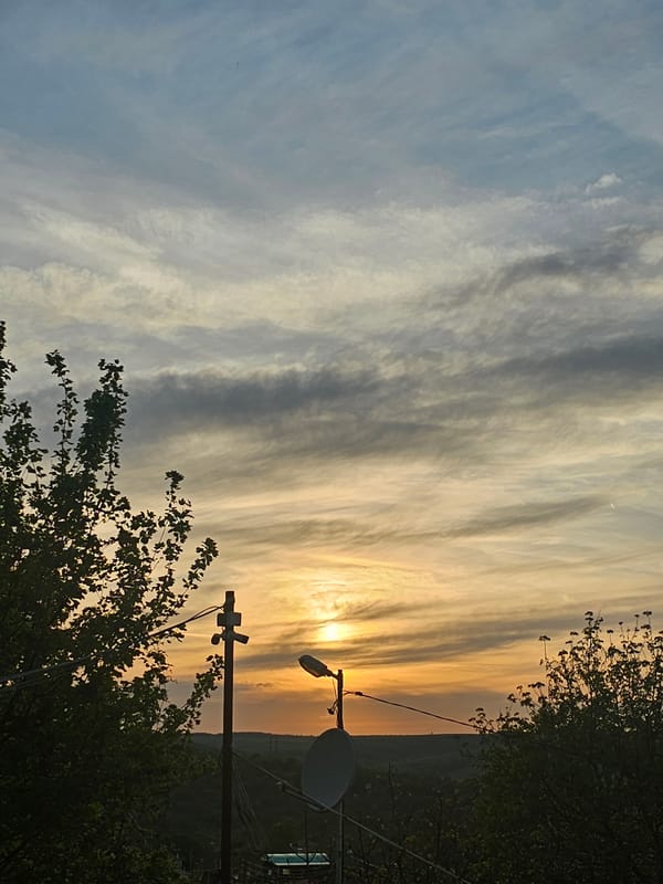 Sunset observed in Lozevo, Bulgaria with dramatic cloud formations