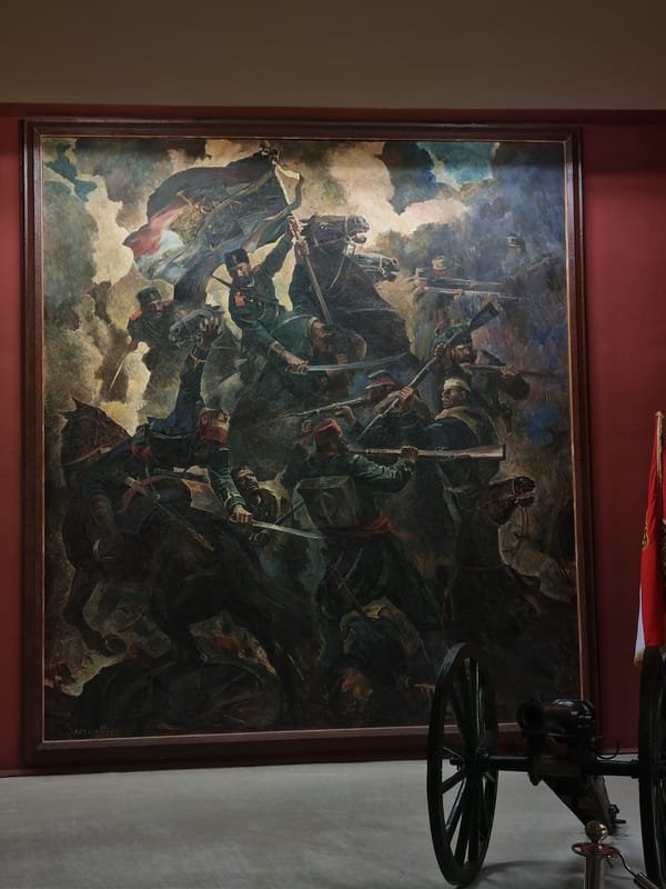 Morning visitors document Pleven war museum exhibits and architecture