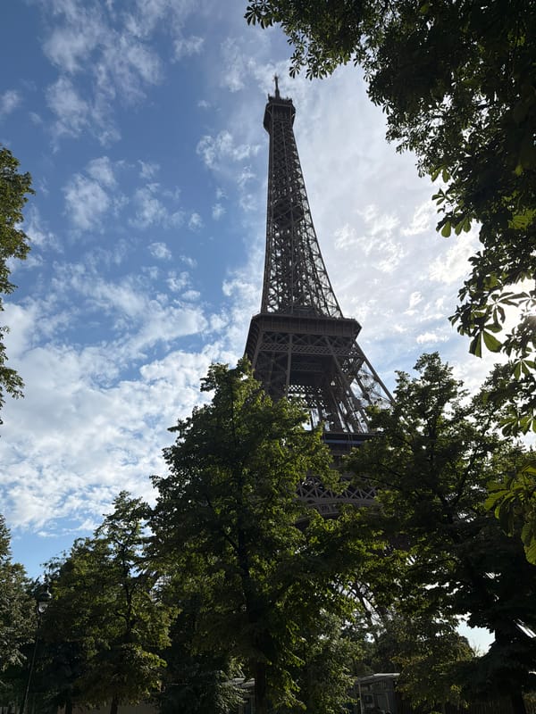 Ground and aerial views of Paris along the Seine